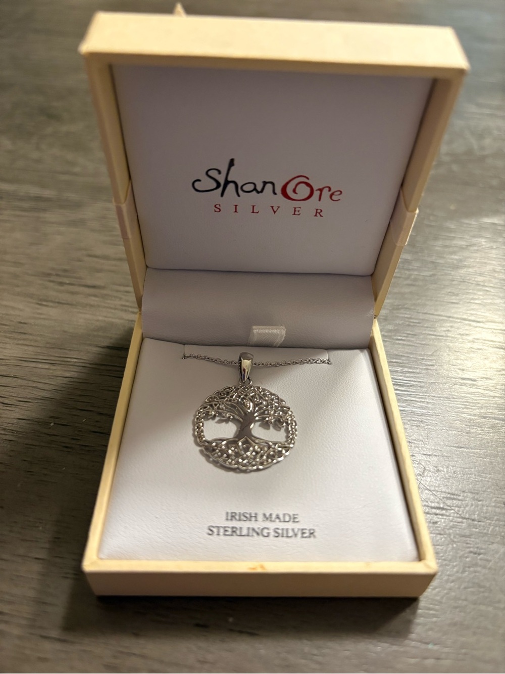 ShanOre  Sterling Silver 925 Celtic Tree of Life Pendant Necklace with Box